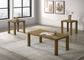 Castlewood 3-piece Cocktail Coffee Table Set Brown Oak
