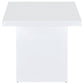 Devar 2-piece Square Coffee End Table Set White High Gloss