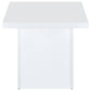 Devar 2-piece Square Coffee End Table Set White High Gloss