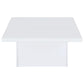 Devar 2-piece Square Coffee End Table Set White High Gloss