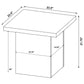 Devar 2-piece Square Coffee End Table Set White High Gloss