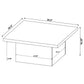 Devar 3-piece Square Coffee End Table Set White High Gloss