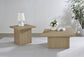 Devar 2-piece Square Cocktail Coffee End Table Set Latte