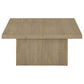 Devar 2-piece Square Cocktail Coffee End Table Set Latte