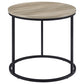 Lainey Round Occasional Side End Table Distressed Pine