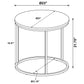 Lainey Round Occasional Side End Table Distressed Pine