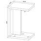 Clower Engineered Wood C-Shaped Sofa Side Table Mango