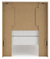 Twin Panel Headboard with Mirrored Dresser