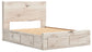 Queen Panel Storage Bed with Mirrored Dresser, Chest and Nightstand