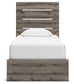 Graystorm Twin Panel Storage Bed with Mirrored Dresser, Chest and Nightstand