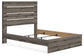 Graystorm Queen Panel Bed with Mirrored Dresser, Chest and Nightstand