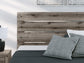 Graystorm King Panel Bed with Mirrored Dresser and Chest