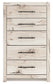 King Panel Bed with Mirrored Dresser and Chest