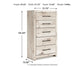 King Panel Bed with Mirrored Dresser and Chest