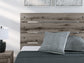 Graystorm Full Panel Bed with Mirrored Dresser and Chest