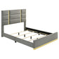 Ines 5-piece Queen Bedroom Set Grey and White High Gloss