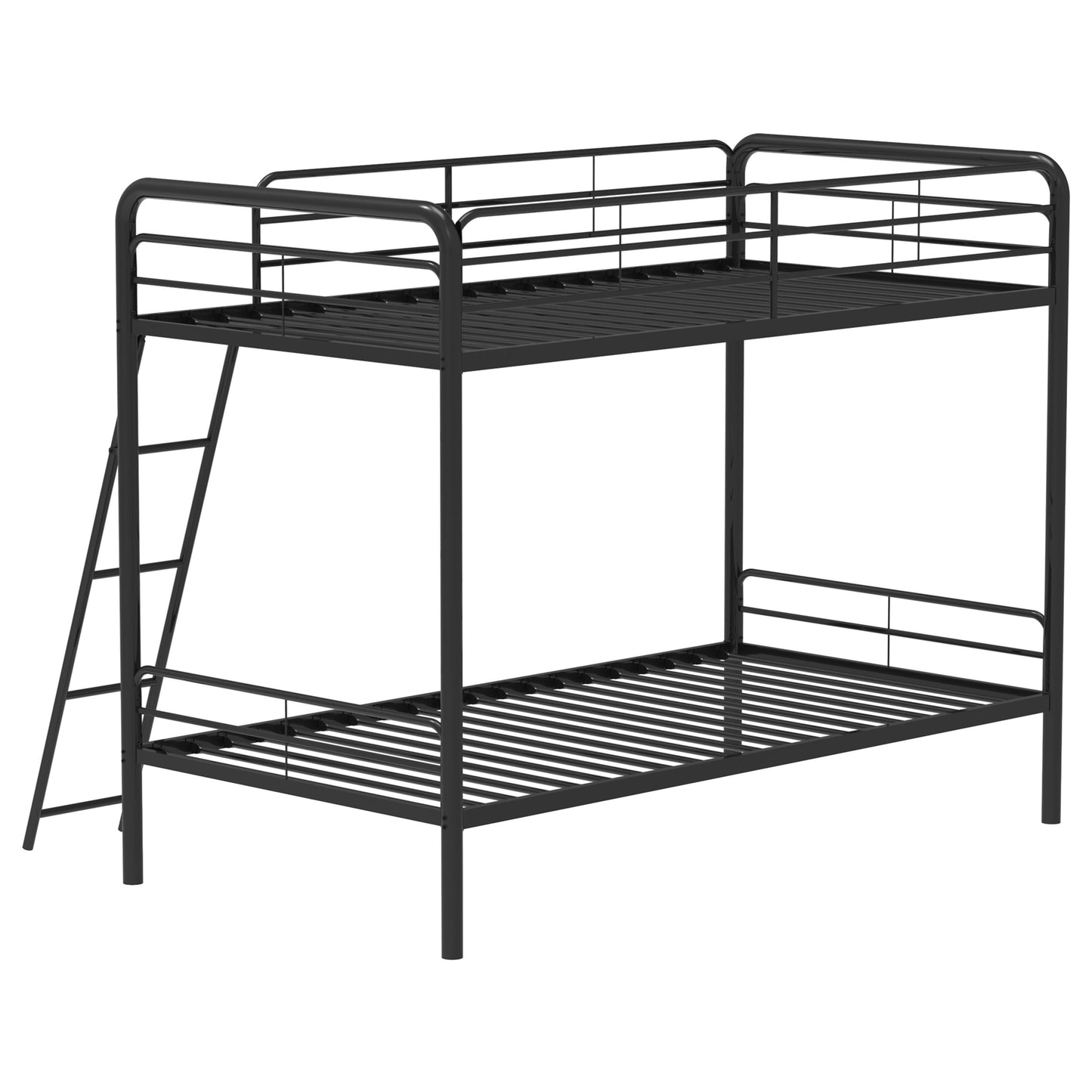 Carson Metal Twin Over Twin Bunk Bed Glossy Black