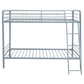 Carson Metal Twin Over Twin Bunk Bed Glossy Silver