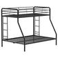 Carson Metal Twin Over Full Bunk Bed Glossy Black
