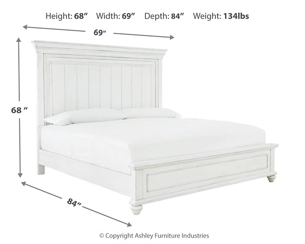 Kanwyn Queen Panel Bed with Mirrored Dresser, Chest and Nightstand