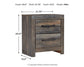 Drystan Queen Panel Headboard with Mirrored Dresser, Chest and Nightstand