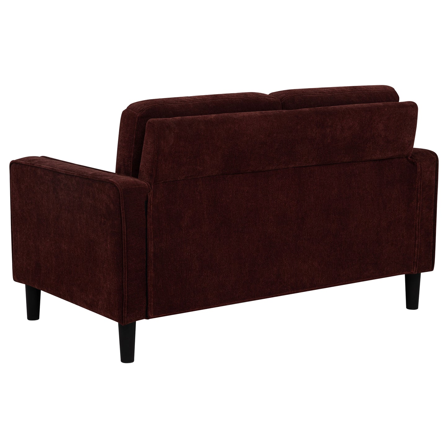 Ruth 2-piece Fabric Upholstered Track Arm Sofa Rust Red