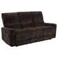 Navarro 2-piece Upholstered Reclining Sofa Set Dark Brown
