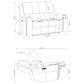 Brickston 2-piece Triple Power Reclining Sofa Set Grey