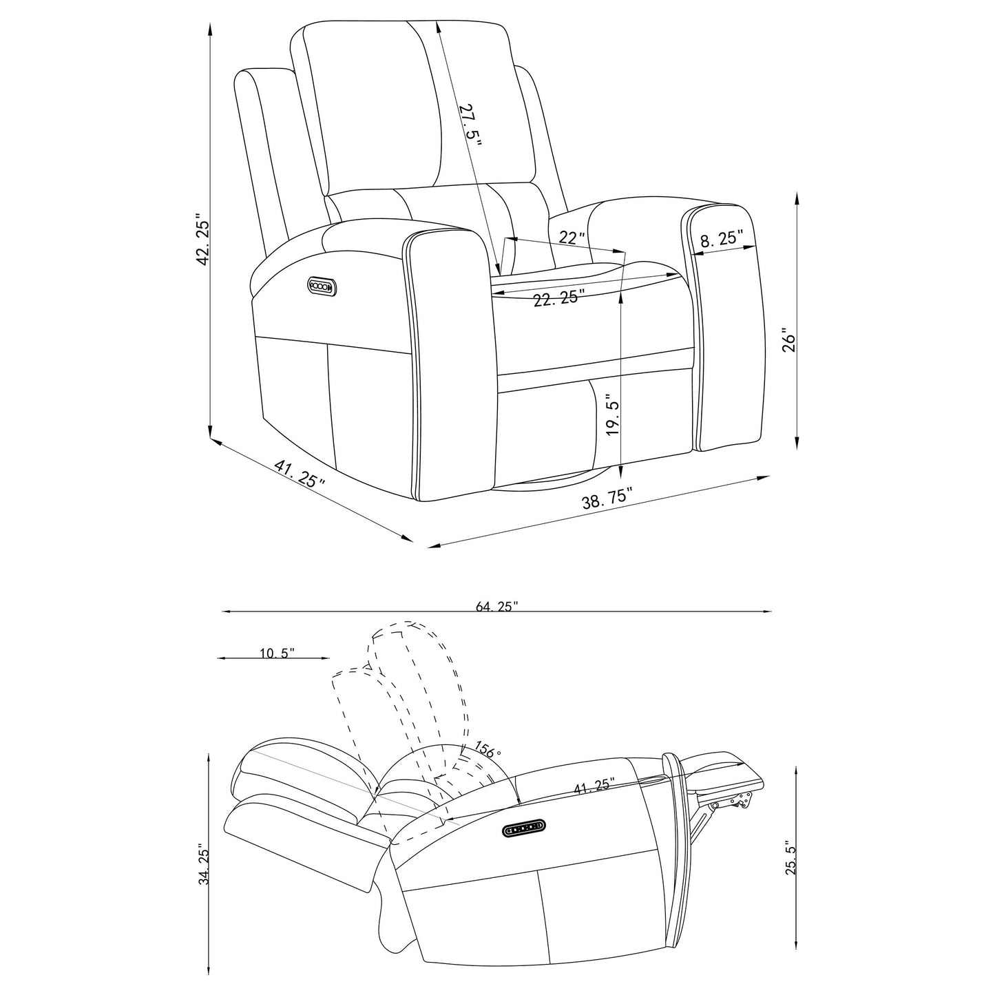 Brickston 3-piece Triple Power Reclining Sofa Set Grey