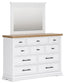 Ashbryn Queen Panel Storage Bed with Mirrored Dresser and Chest