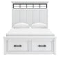 Ashbryn Queen Panel Storage Bed with Mirrored Dresser and Chest