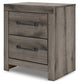 Graystorm King Panel Bed with Mirrored Dresser, Chest and Nightstand