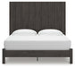 King Panel Bed with Mirrored Dresser