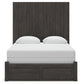 Queen Panel Storage Bed with Mirrored Dresser and Nightstand