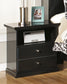 Queen Panel Bed with Mirrored Dresser, Chest and Nightstand