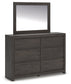 Queen Panel Storage Bed with Mirrored Dresser, Chest and Nightstand