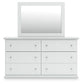 Bostwick Shoals Full Panel Bed with Mirrored Dresser and Chest