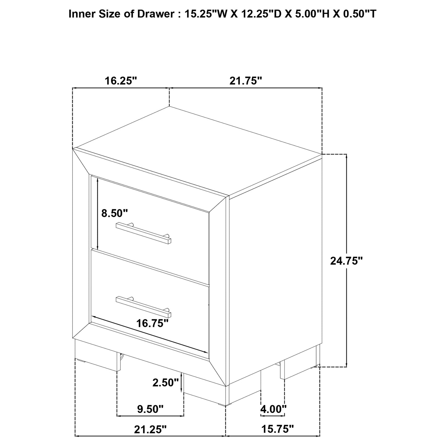 Arielle 4-piece Queen Bedroom Set Light Oak