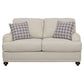Glenn 3-piece Upholstered Sofa Set Light Grey and Blue