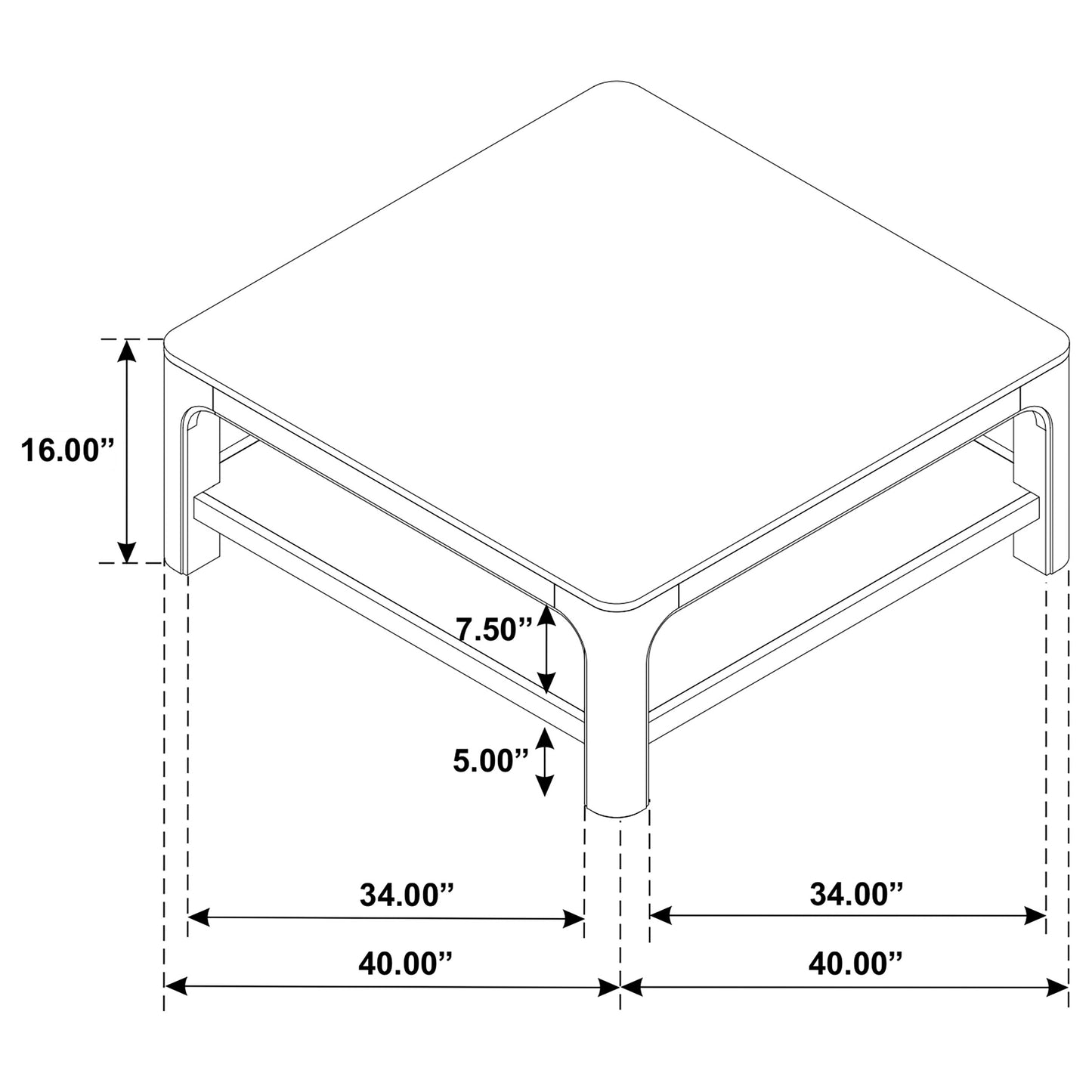 Solano 3-piece Square Coffee Table Set Weathered Mango