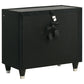 Lorient 2-drawer LED Nightstand with USB Black