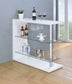 Prescott Rectangular 2-shelf Bar Unit Glossy White