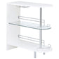 Adolfo 3-tier Bar Table Glossy White and Clear