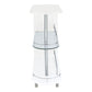 Adolfo 3-tier Bar Table Glossy White and Clear