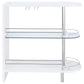 Adolfo 3-tier Bar Table Glossy White and Clear