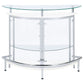 Amarillo 2-tier Bar Unit White and Chrome