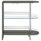 Adolfo 3-tier Bar Table Glossy Grey and Clear