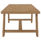 Sharon Rectangular Trestle Base Dining Table Blue and Brown