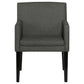 Catherine Upholstered Dining Arm Chair Charcoal Grey and Black (Set of 2)