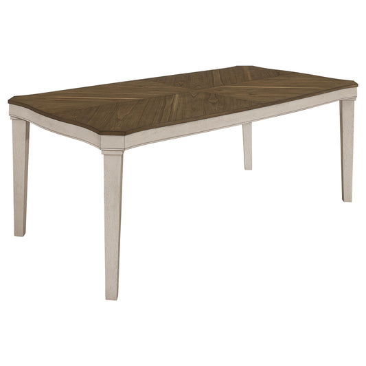 Ronnie Starburst Dining Table Nutmeg and Rustic Cream